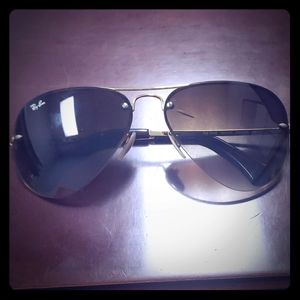 Highstreet 59mm Semi Rimless Aviator Sunglasses